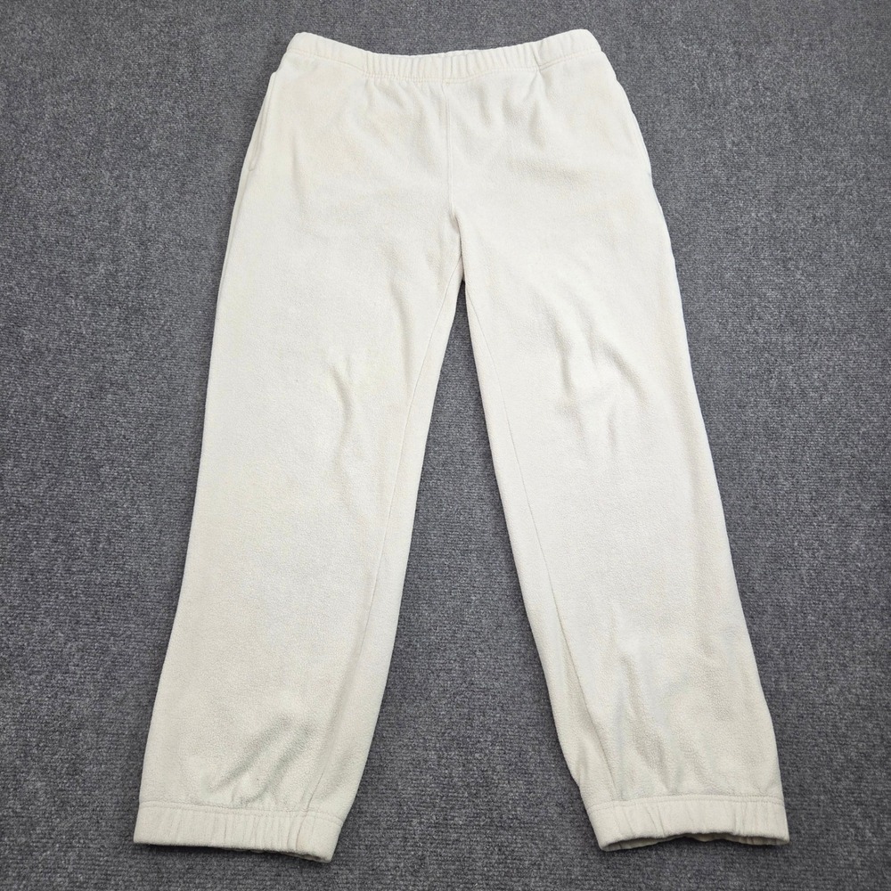 Vintage Foot Locker Fleece Sweatpants Mens L Cream Off-White Joggers Loungewear